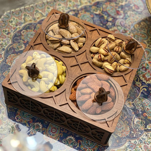 جعبه پذیرایی مدل چوبی نفیس