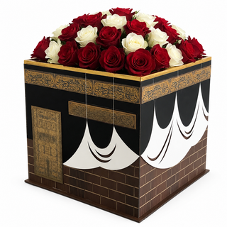 باکس دکوری و گل طرح کعبه